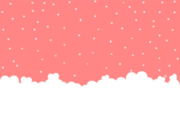 Valentines day. flying heart with on pink background.