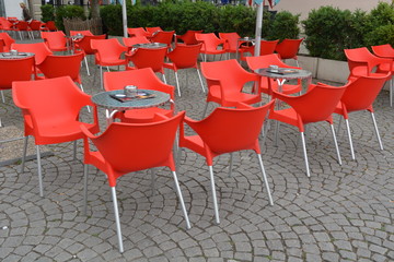 Red chairs