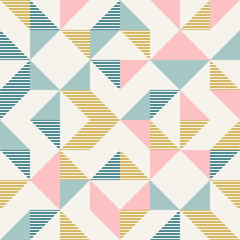 Géométrie abstraite dans des couleurs rétro, motif géo en losanges