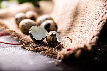 A natural composition of quail eggs, ecological quail eggs