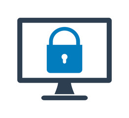 Computer Security Icon. Flat style vector EPS.