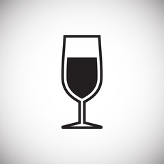 Glasses icon on background for graphic and web design. Simple vector sign. Internet concept symbol for website button or mobile app.