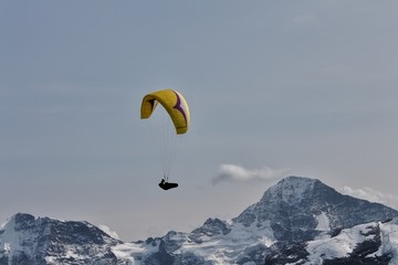 Paragliding in the mountains