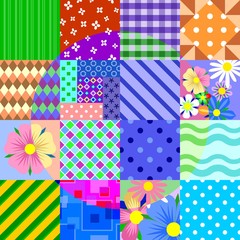 Obraz premium Bright patchwork with transition of colors. Vector design.