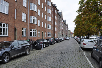 Fototapeta na wymiar Street in Copenhagen, Denmark