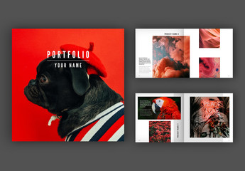 Square Black and Gray Portfolio