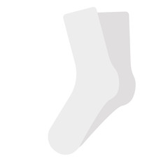 White socks flat illustration