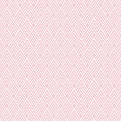 Art Deco Seamless Pattern - Repeating pattern design with art deco motif in pink and white