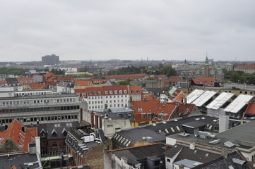 Naklejka na ściany i meble Aerial view of Copengahen, Denmark