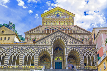 Fototapeta na wymiar Cathedral in Amalfi, Italy