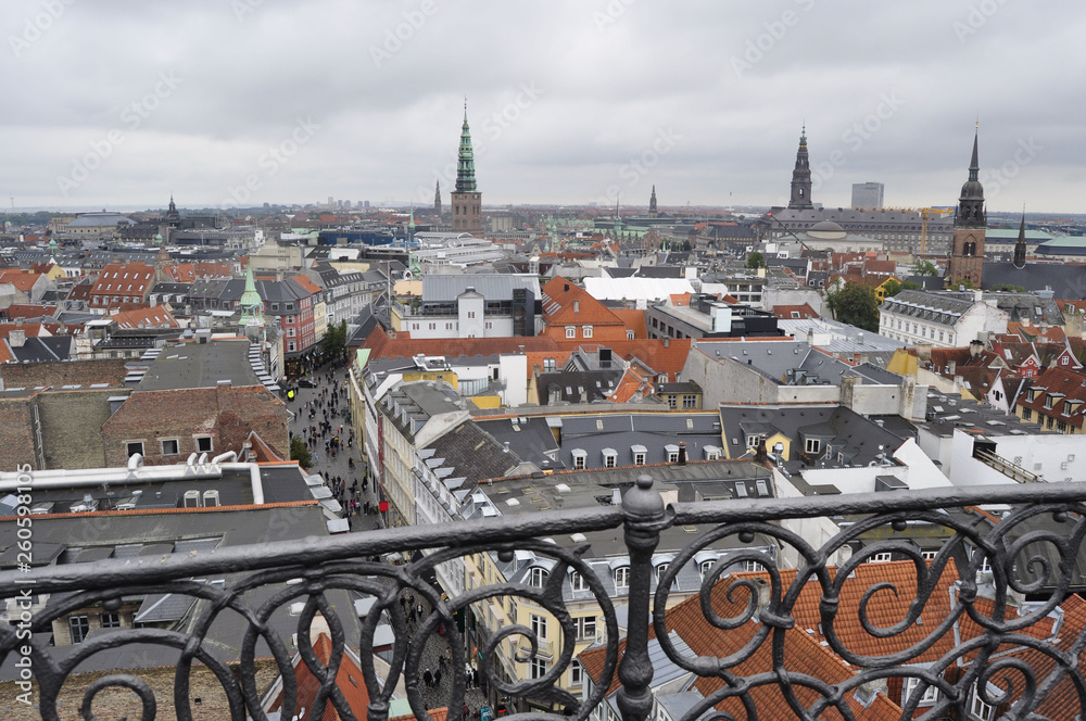 Wall mural Aerial view of Copengahen, Denmark