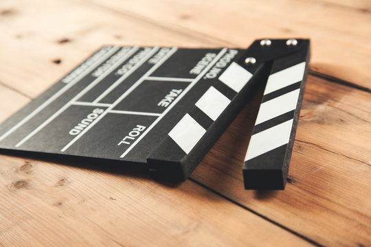 black movie sign