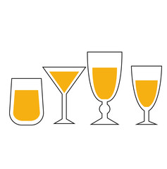 Glasses flat illustration