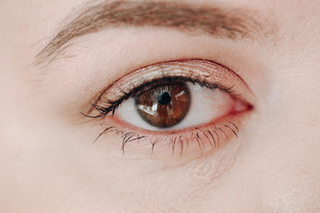 Attractive Woman Open Iris Eye Make-up Portrait