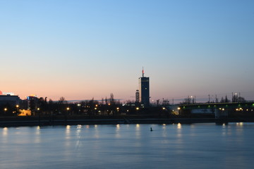 belgrade usce skyline at night