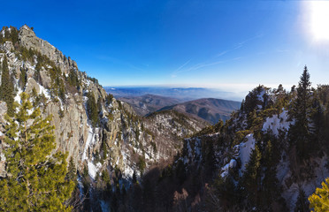 Panoramic view from mount Cozia