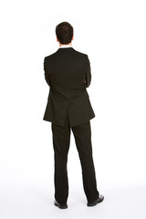 Obraz na płótnie Canvas Business: Rear View Of Businessman
