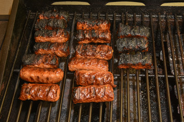 raw meat ,mici, mititei meat rolls
