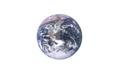 Planet Earth on an isolated white background. Element for designers.