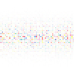 Multicolored  dots on white background