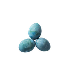 Fototapeta na wymiar Different easter eggs isolated on white background