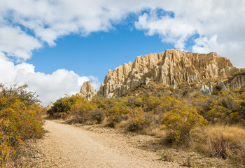 clay cliffs rock formation near Omarama, South Island, New Zealand