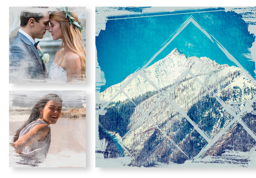 Social Media Post Layouts with Masking Effects