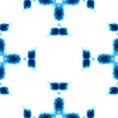 Blue Geometric Watercolor. Seamless Pattern.Surface Ornament.