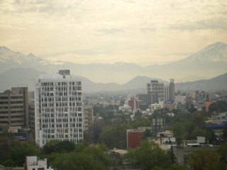 Obraz premium Mexico city views, volcanos. Popocatepl, Izztlazihuatl