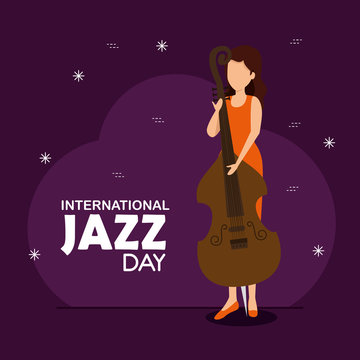 woman play cello to jazz day
