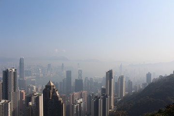 Obraz premium Hong Kong Skyline Peak Aussicht