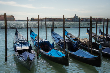 Fototapeta premium Gondolas in Venice,Italy.2019