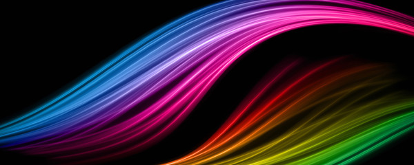 Abstract elegant wave panorama design with space for your text