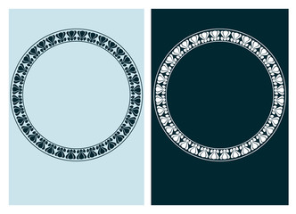 art nouveau vector frame vector pair line isolated