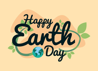 Obraz premium happy earth day