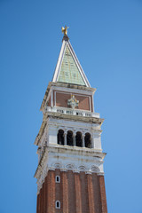 Fototapeta na wymiar Bell tower (Campanile) at St Mark square,Venice, Italy, 2019