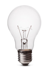 Isolated light bulb with clipping path