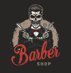 Vintage barbershop logotype