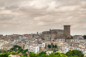 Fototapeta na wymiar panoramic view of Tricarico town, Basilicata, Italy