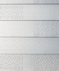 Braille-like texture on metal plates