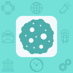 Cookie vector icon sign symbol