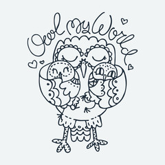 Cute little animal. Cartoon hand drawn vector illustration.