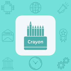 Crayon vector icon sign symbol