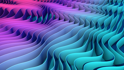 Colorful Wavy band surface
