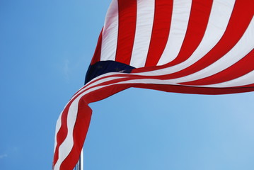 american flag waves