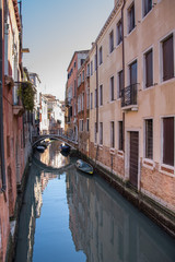 Fototapeta na wymiar Venice Bridges and channels in Venice, Italy, march, 2019