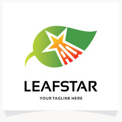 Leaf Star Logo Design Template Inspiration
