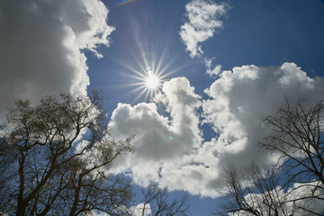 Soleil dans les nuages