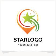 Fototapeta na wymiar Star Point Logo Design Template Inspiration