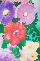 Flowers is a variety of colors in a beautiful natural background.